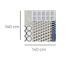 Dchome Figures plates 385 7176 nappe en pvc haute qualité 140x140 cm