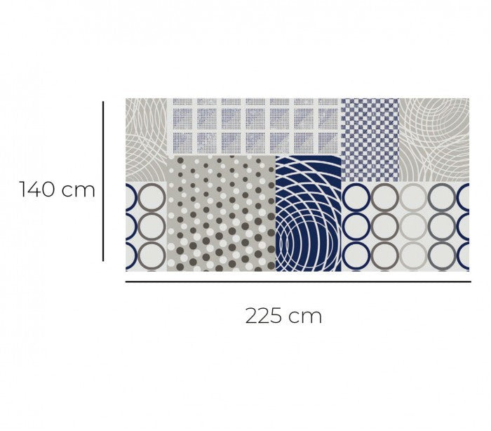 Dchome Figures plates 385 7176 nappe en pvc haute qualité 140x225 cm