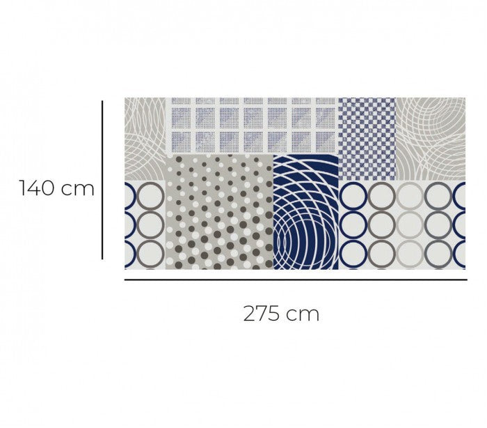 Dchome Figures plates 385 7176 nappe en pvc haute qualité 140x275 cm