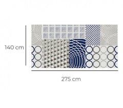 Dchome Figures plates 385 7176 nappe en pvc haute qualité 140x275 cm
