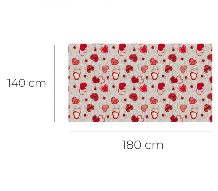 Dchome Love 385 7184 nappe en pvc haute qualité 140x180 cm