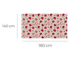 Dchome Love 385 7184 nappe en pvc haute qualité 140x225 cm