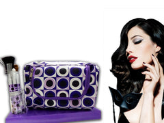 Set de 4 pinceaux de maquillage+ trousse de maquillage/Kit beauté- Mod POIS