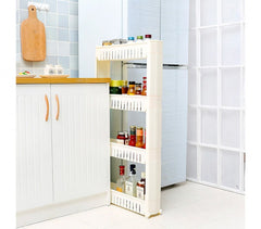 Organisateur de produits  avec roues 4 compartiments pour cuisine ou SDB