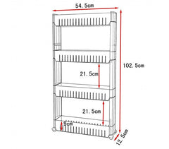 Organisateur de produits  avec roues 4 compartiments pour cuisine ou SDB