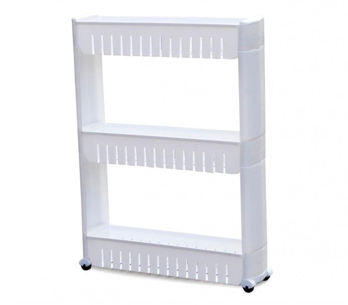 Organisateur de produits  avec roues 3 compartiments pour cuisine ou SDB