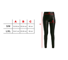 OV3302 Legging thermique pour femme en cuir SEXY WOMAN   mod. Yaten felpato