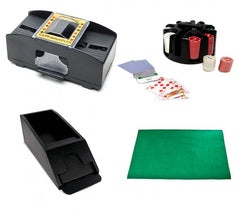 390623 Set de poker DELUXE avec mélangeur double sortie 200 jetons + tapis