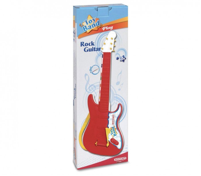 BONTEMPI 205401 guitare rock avec bandoulière hawaïenne, 6 cordes en nylon