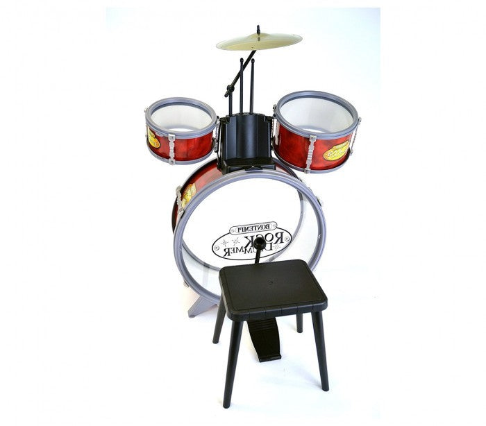 BONTEMPI 514504 - Batterie de 4 éléments avec baguettes, tabouret, symablalle