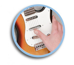 BONTEMPI 241310 Guitare électrique RockGuitar 6 cordes en métal Casque micro MP3