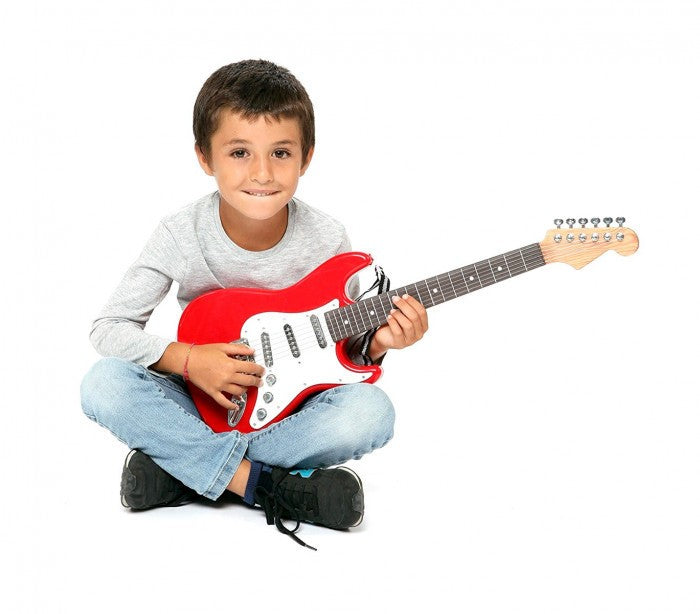 BONTEMPI 241300 Guitare électrique Rock 6 cordes en métal avec bandoulière