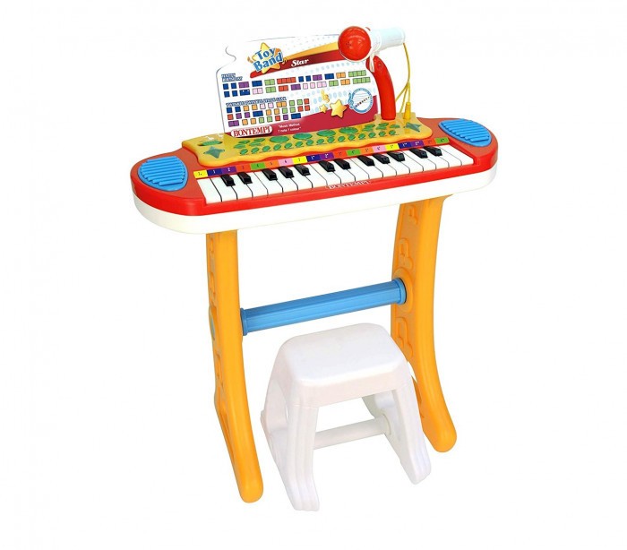 BONTEMPI 133209 Clavier sur pieds 31 touches son micro et tabouret