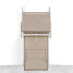 Lettino Prendisole LUXURIOUS Parasole Alluminio Schienale Reclinabile 180X60X40