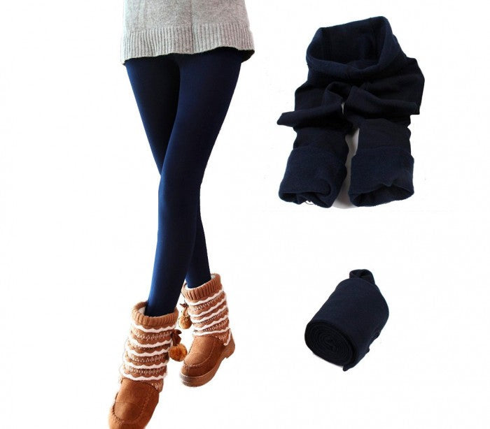 Ensemble de 5 leggings thermiques GAIA pour femmes avec intérieur polaire 