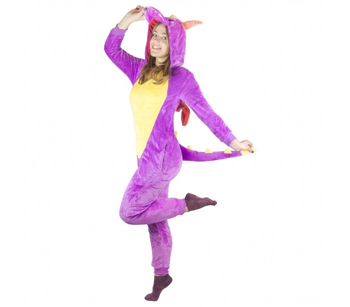 Pyjama polaire combi Cosplay Animal DragonTailles de XS à XXL