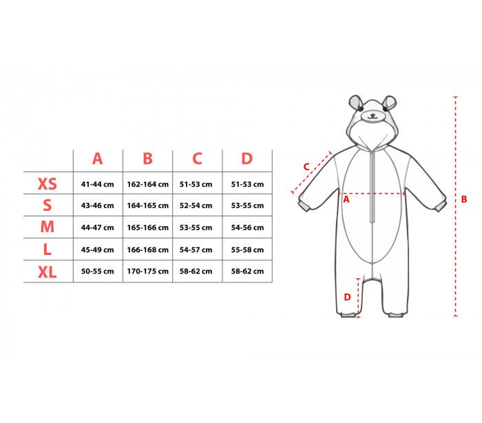Pyjama polaire combi Cosplay Animal SQUELETTE Tailles de XS à XXL