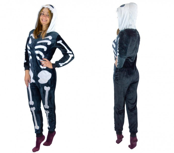 Pyjama polaire combi Cosplay Animal SQUELETTE Tailles de XS à XXL