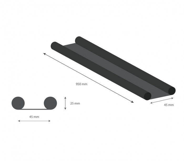 1470 Double Boudin de porte stop froid  pour portes 95x950mm marron
