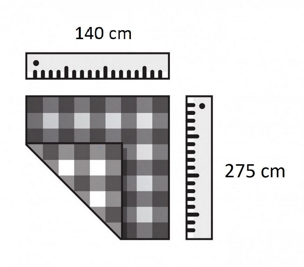 302996 Nappe rectangulaire toile cirée PVC 140x275 cm imperméable transparente