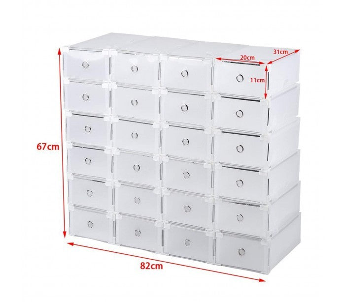 14917 Ensemble de 5 boîtes pour organiser les chaussures avec bords métalliques empilables
