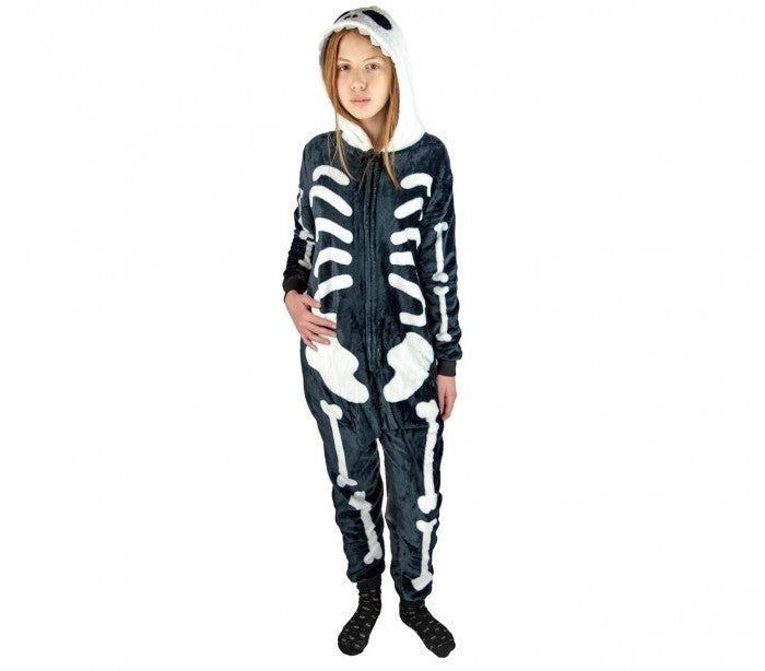 B1822 Pyjama Cosplay Unisexe SQUELETTE pour les enfants de 4 à 14 ans