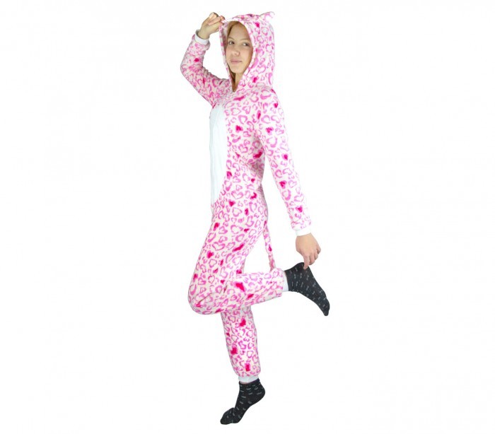 B1717 Pyjama combinaison pour enfants pilou modèle HIBOU UNISEX de 4 à 14 ans