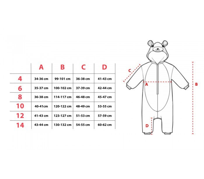 B1717 Pyjama combinaison pour enfants pilou modèle HIBOU UNISEX de 4 à 14 ans