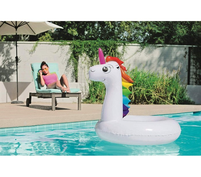 36123 Bouée gonflable en forme de Licorne BESTWAY pour les enfants de 12 ans et +  163x131cm