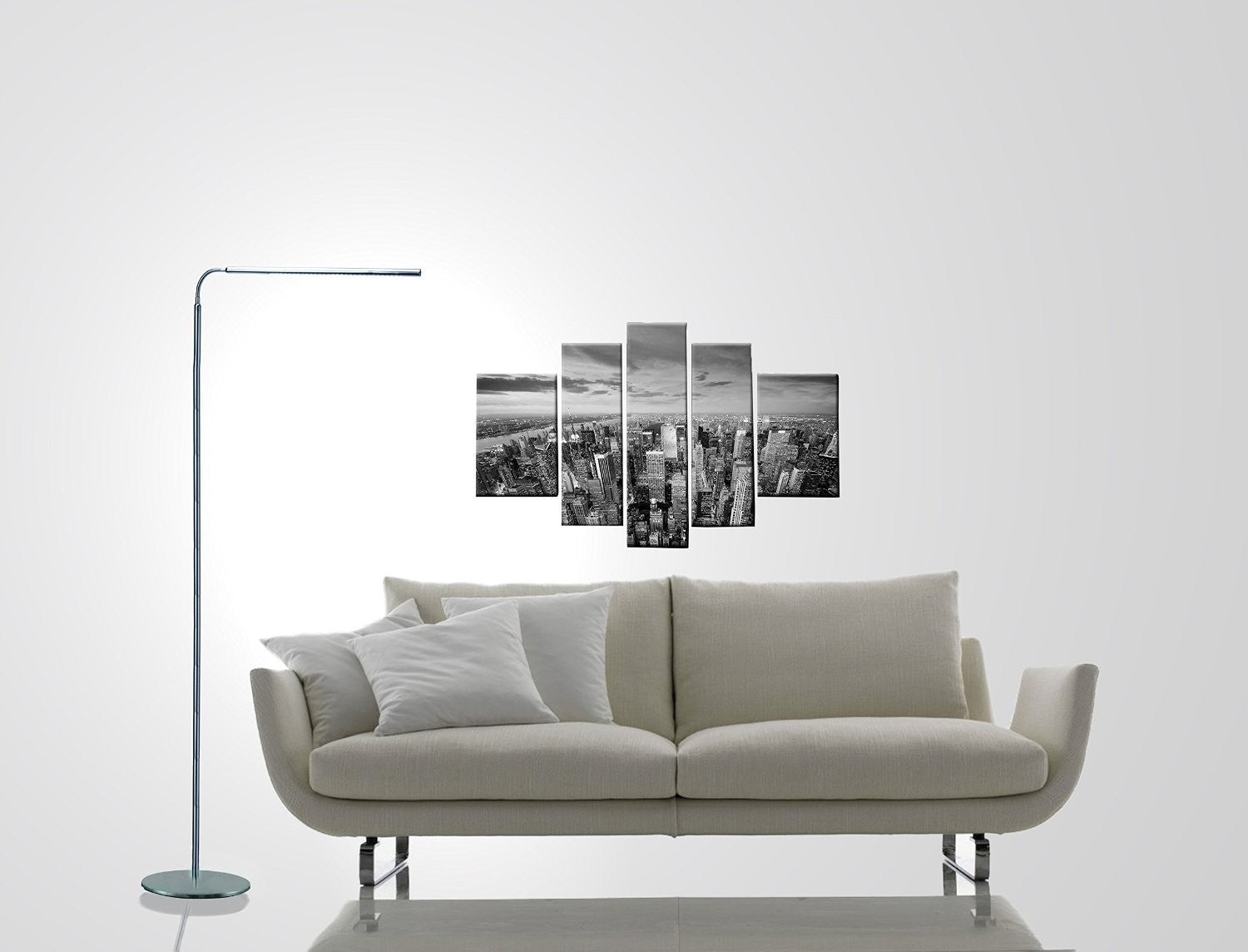 Lampe sur pied 24 LED lumière blanche pied flexible - support circulaire, h40 cm