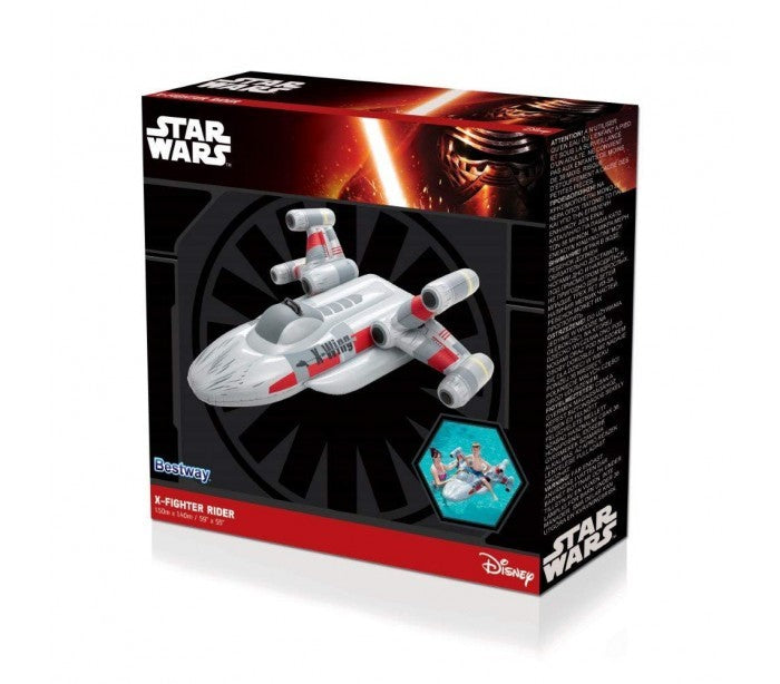 91206 Bouée géante gonflable en forme de navire X-Fighter Star Wars BESTWAY 150x140cm pour enfant