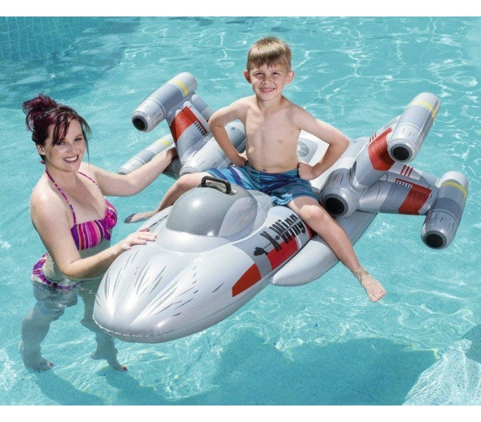 91206 Bouée géante gonflable en forme de navire X-Fighter Star Wars BESTWAY 150x140cm pour enfant