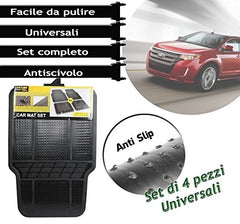 Pack complet de 4 tapis voiture en caoutchouc taille universel- résiste á l'eau