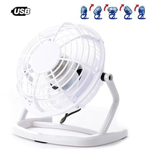 Mini ventilateur de table USB, diamètre de 13 cm - avec une rotation de 360°