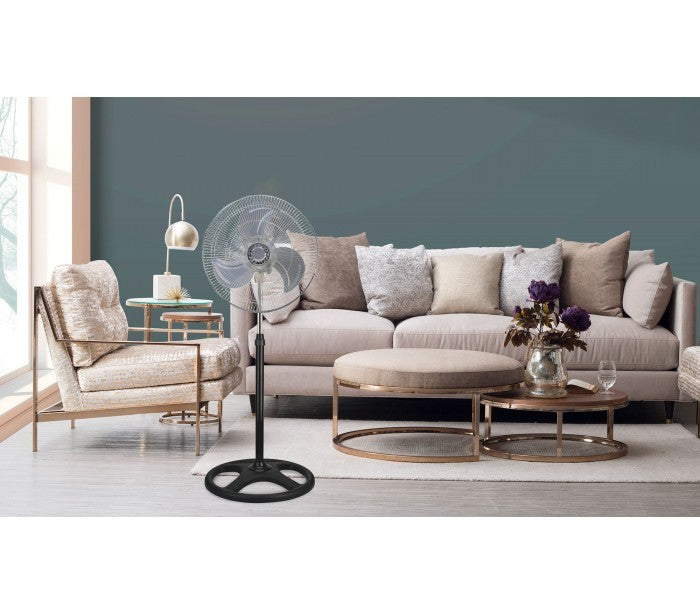 SDS VIP-45 Ventilateur sur pied métallique avec 3 pales 45 cm 3 vitesses