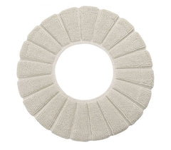 4367 Couvre-siège en tissu pour le wc diamètre 30 cm doux et chaud