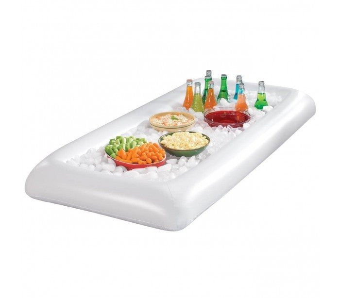 Coussin gonflable en PVC 134x64cm pour boissons ou sandwichs à la piscine ou pique-nique