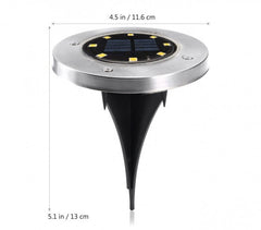Projecteur de sol énergie solaire 8 LED lumière froide imperméable l'extérieur
