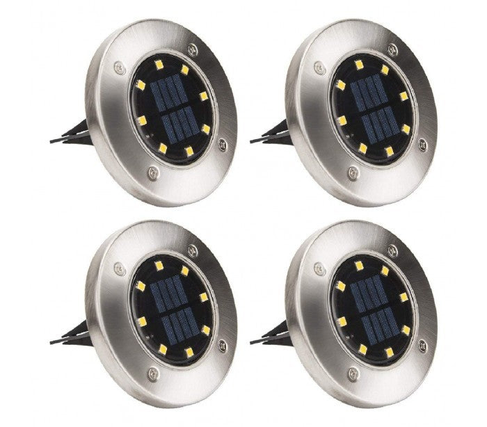 Projecteur de sol énergie solaire 8 LED lumière froide imperméable l'extérieur