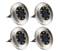 Projecteur de sol énergie solaire 8 LED lumière froide imperméable l'extérieur
