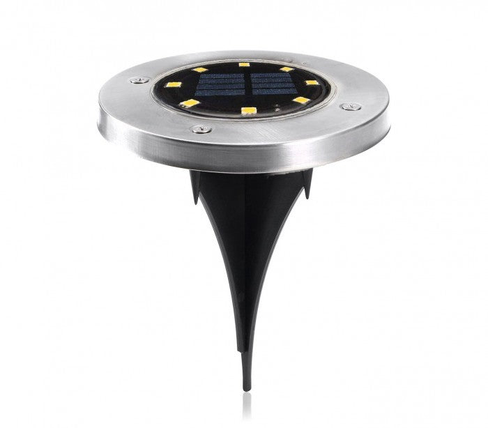 Projecteur de sol énergie solaire 8 LED lumière froide imperméable l'extérieur