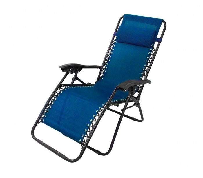 485330 Chaise-longue entièrement inclinable BLEU EVERTOP GRAVITà ZERO