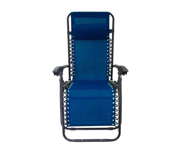 485330 Chaise-longue entièrement inclinable BLEU EVERTOP GRAVITà ZERO