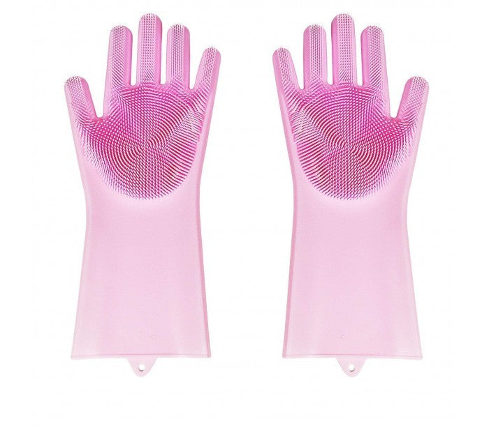 183693 Gants en silicone 2 en 1 avec éponge GLOVE BETTER multifonctionnel