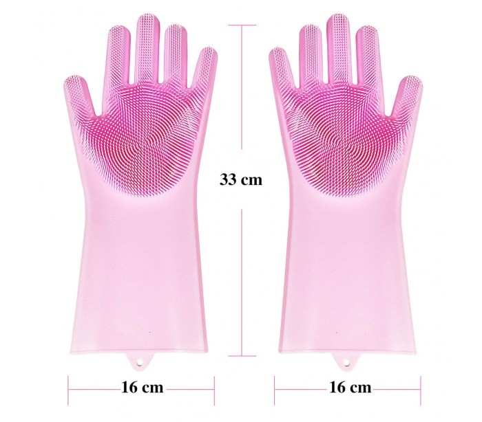 183693 Gants en silicone 2 en 1 avec éponge GLOVE BETTER multifonctionnel