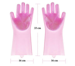 183693 Gants en silicone 2 en 1 avec éponge GLOVE BETTER multifonctionnel