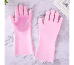 183693 Gants en silicone 2 en 1 avec éponge GLOVE BETTER multifonctionnel