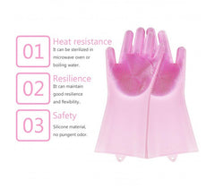 183693 Gants en silicone 2 en 1 avec éponge GLOVE BETTER multifonctionnel