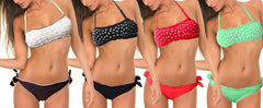 Maillot de bain bikini mod. Pearl avec bandeau rembourré et perles blanches