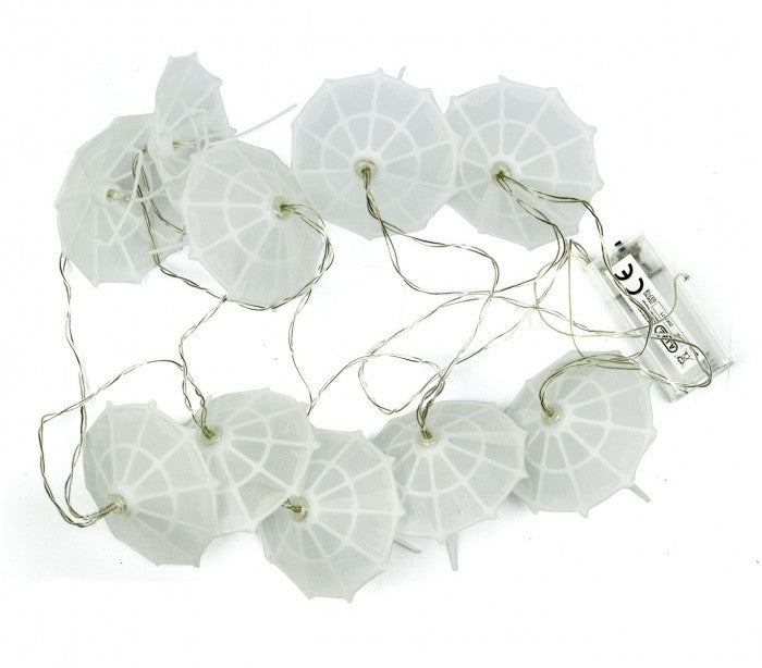 037189 Light chain Guirlande de 10 parapluies LED avec batteries extérieures 210cm